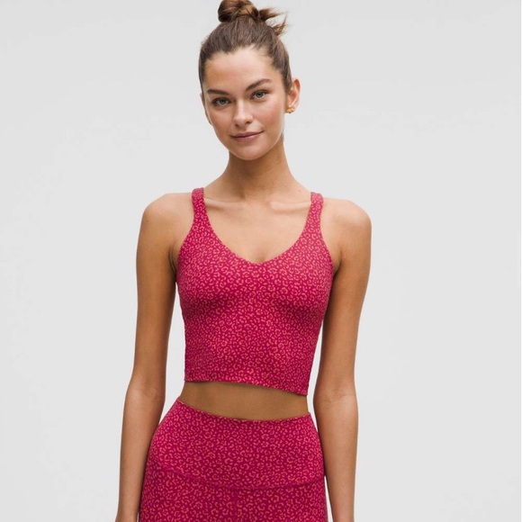 lululemon athletica Tops - Lululemon Align Tank Top *Light Support,
Leopard Daisy Desert Red Magenta Smoke